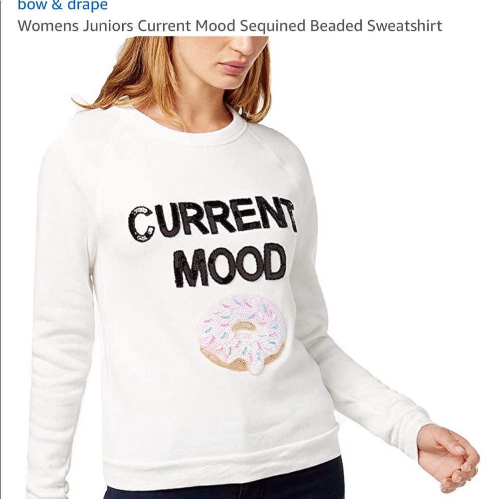 Bow & Drape New Current mood sequence sweatshirt